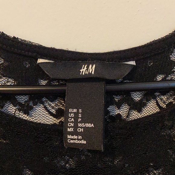 H&M Cocktail Party Black Lace Dress Sz: S - Picture 2 of 4